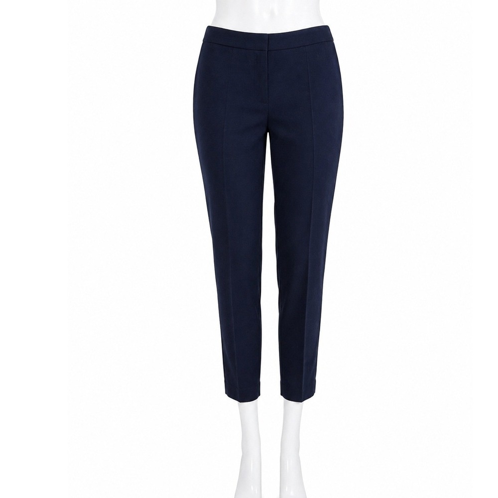 LOFT Womens Kendall Skinny Navy Blue High Rise Seamed Ankle Pants 0